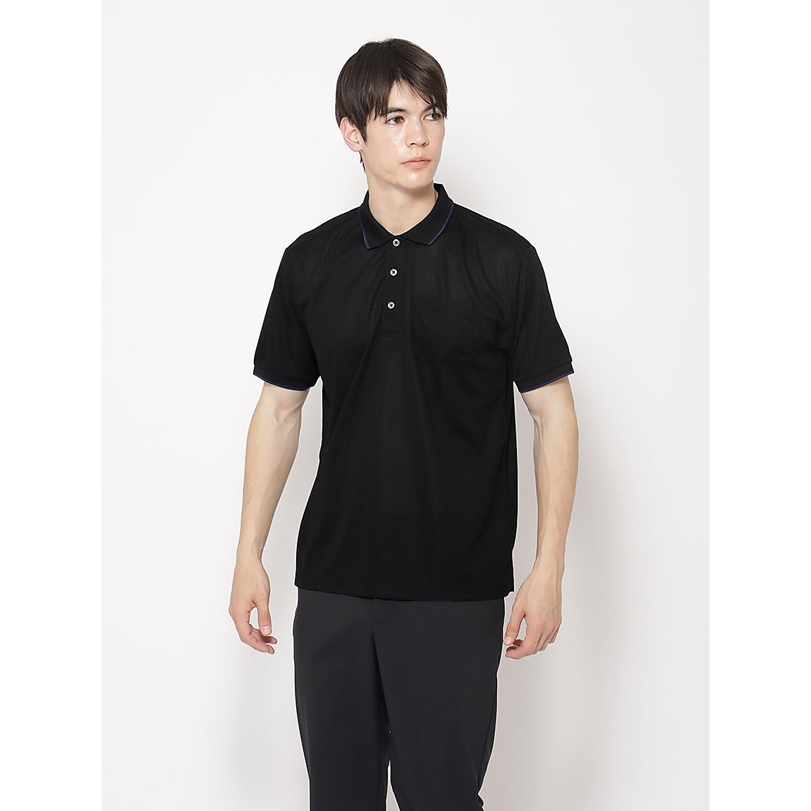 軽量ワッフルジャージ ポロシャツ半袖 MENS