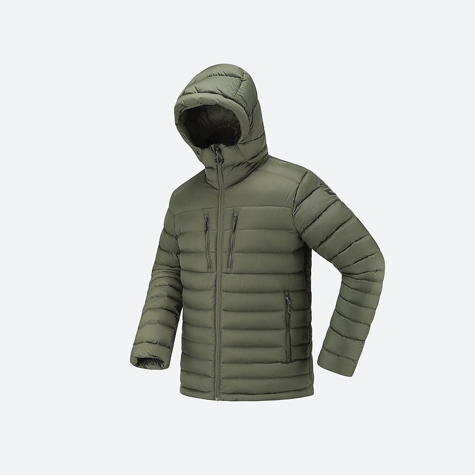 FORCLAZメンズダウンジャケット フード付きTREK500 KAK