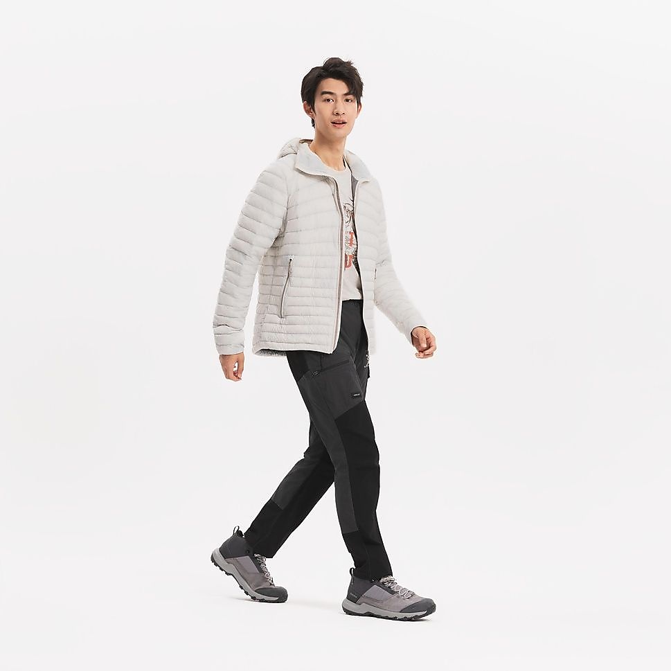 FORCLAZメンズダウンジャケット フード付きTREK100 BEG