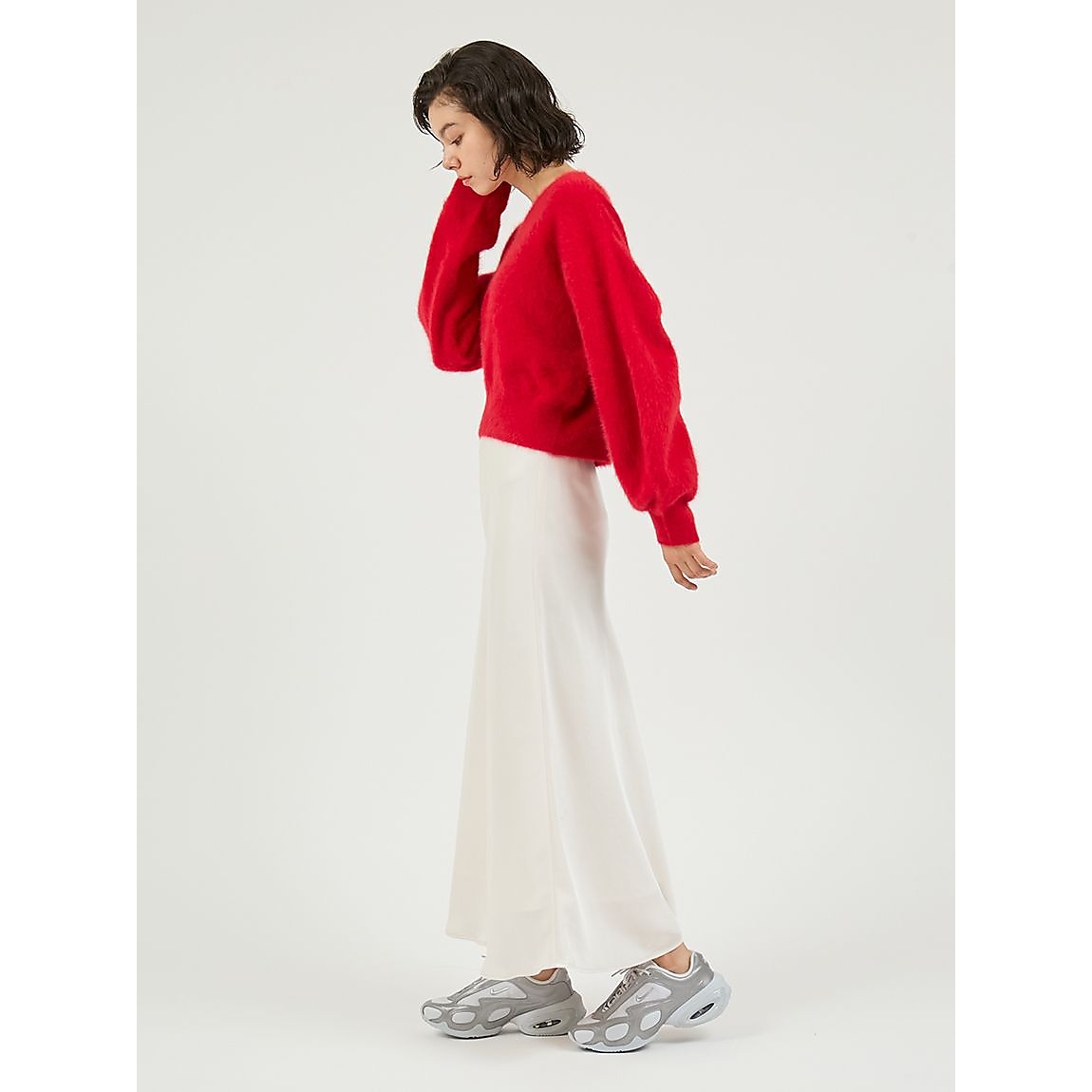 ゴムウエストナロースカート