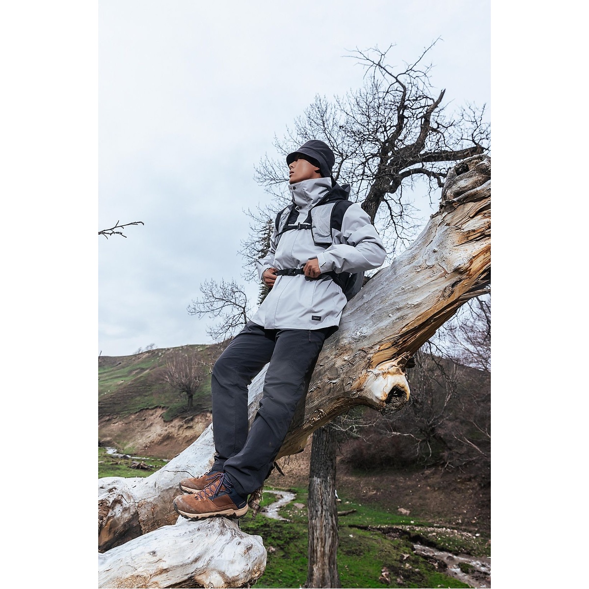 Decathlon メンズ パンツ TREK 100 AF GRY