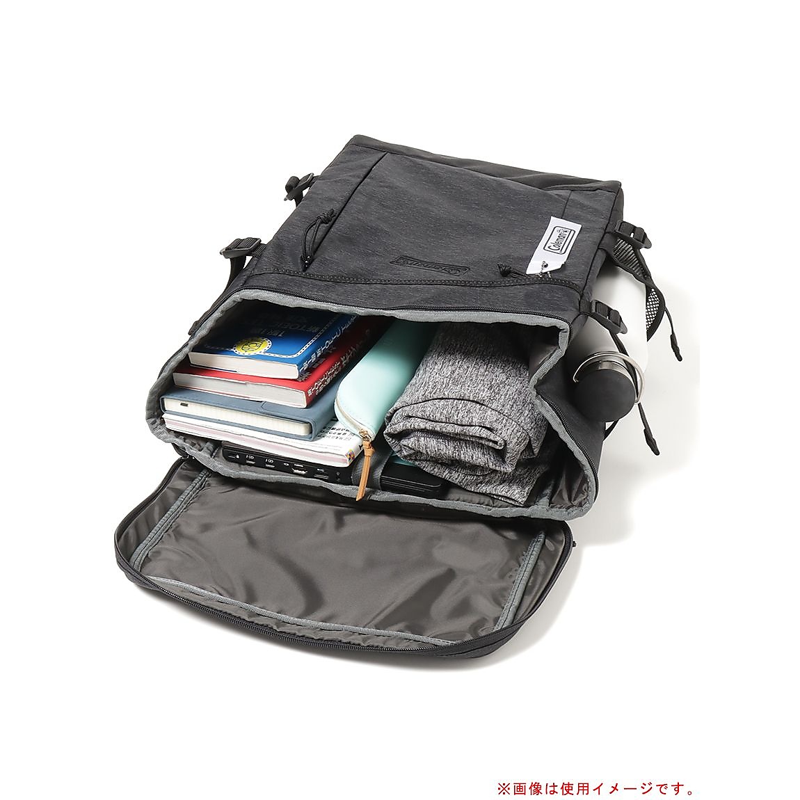 ウォーカースクエアバックパック (ブラックヘザー)