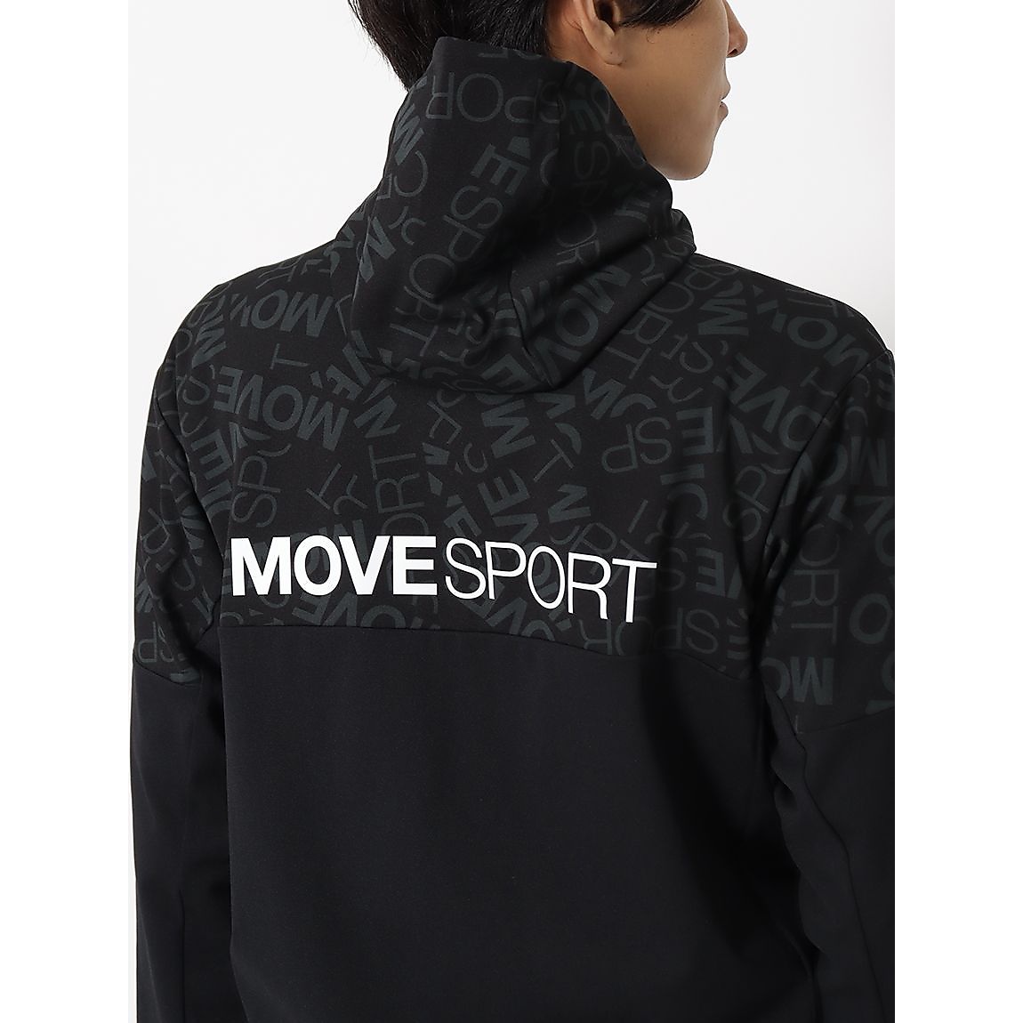 S.F.TECH ロゴ総柄 バックロゴ フルジップフーディー