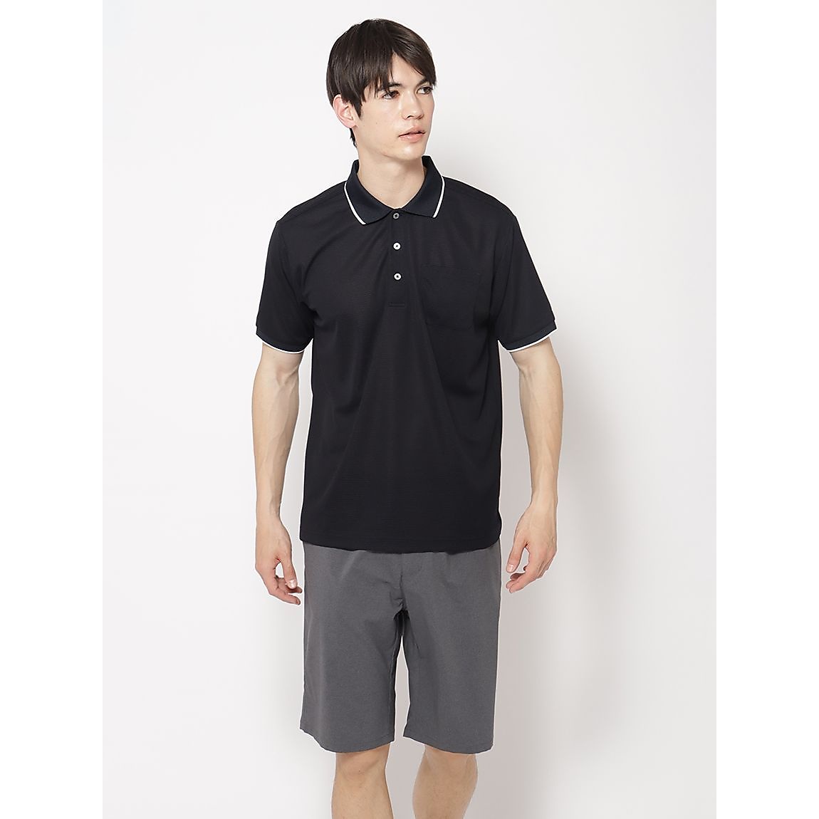 軽量ワッフルジャージ ポロシャツ半袖 MENS