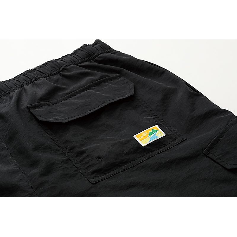 PLWAQAワイドサーフパンツ5ブ BK LL