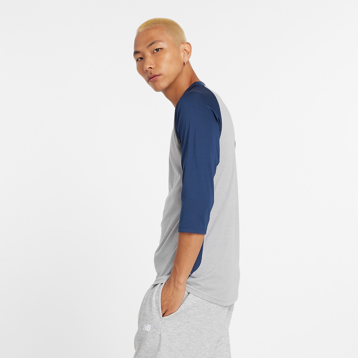 ベースボールアシンメトリー ロングスリーブトップ(右投げ用)