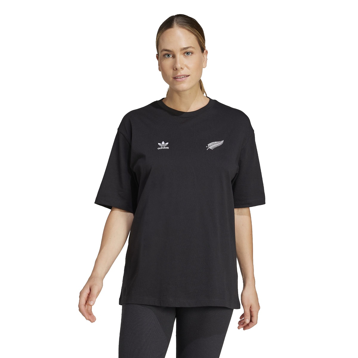 W ALL BLACKS トレフォイル ESS BOYF 半袖Tシャツ