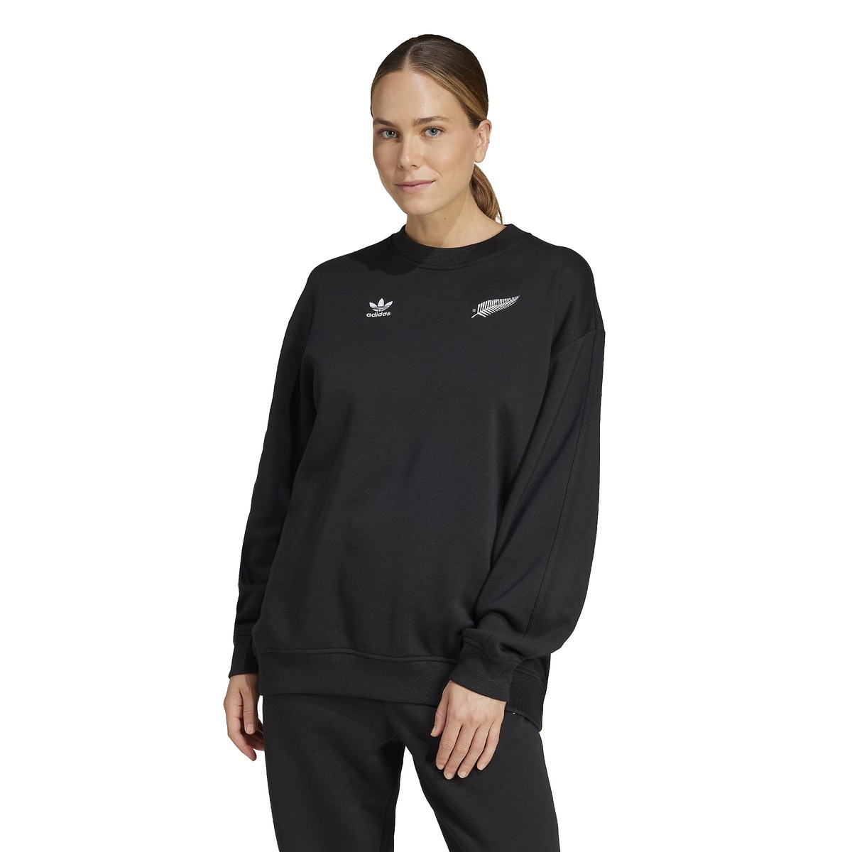 W ALL BLACKS トレフォイル ESS クルーネック フリース