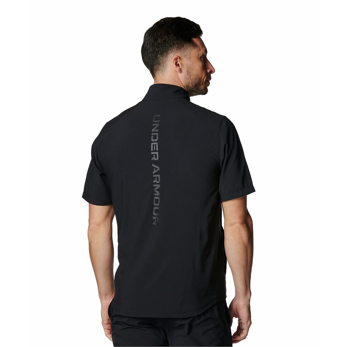 UA FRESH WOVEN FULL ZIP SHORT SLEEVE T-SHIRT