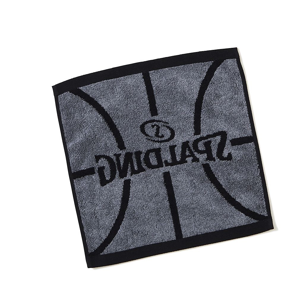 ジャカード スクエア タオル ボールモチーフ ブラック