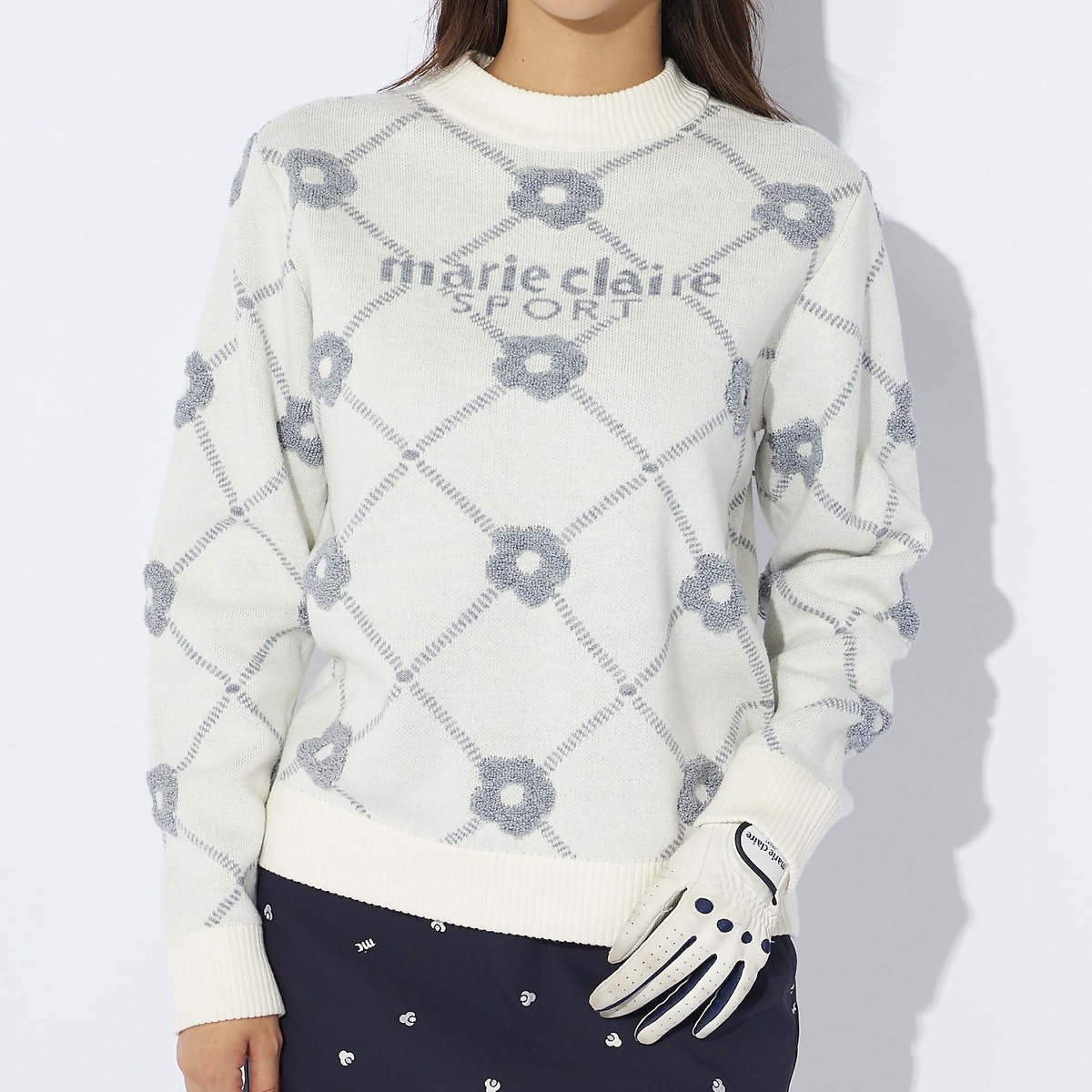 マリ.クレール クルーネックセーター