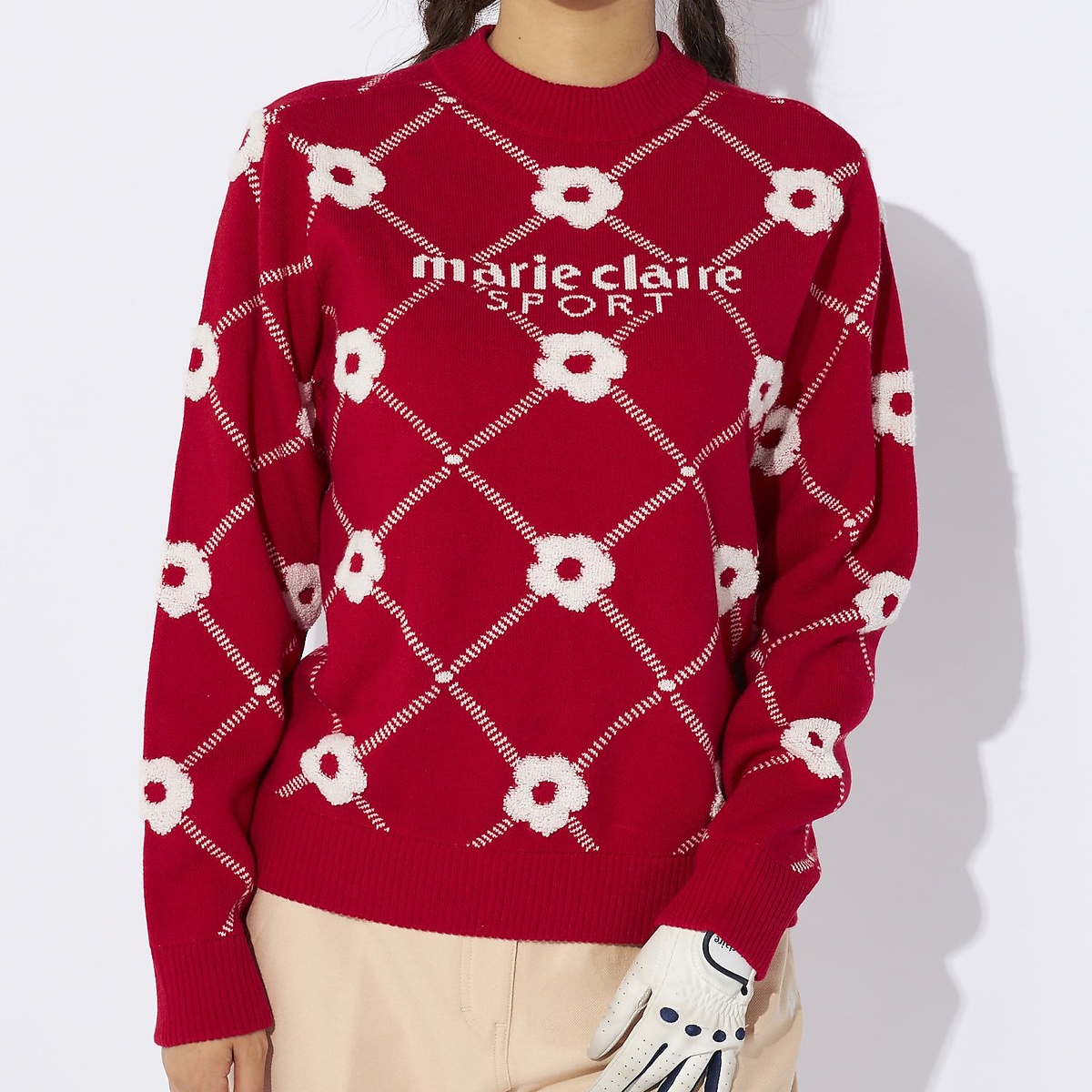 マリ.クレール クルーネックセーター