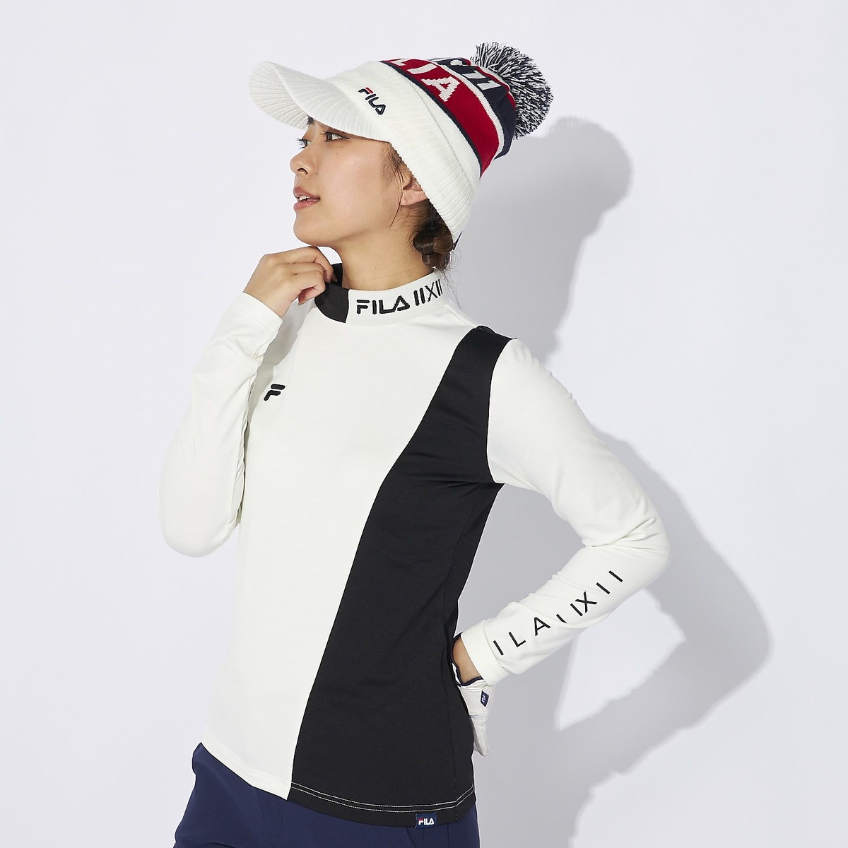 FILA GOLF 長袖モックネックシャツ
