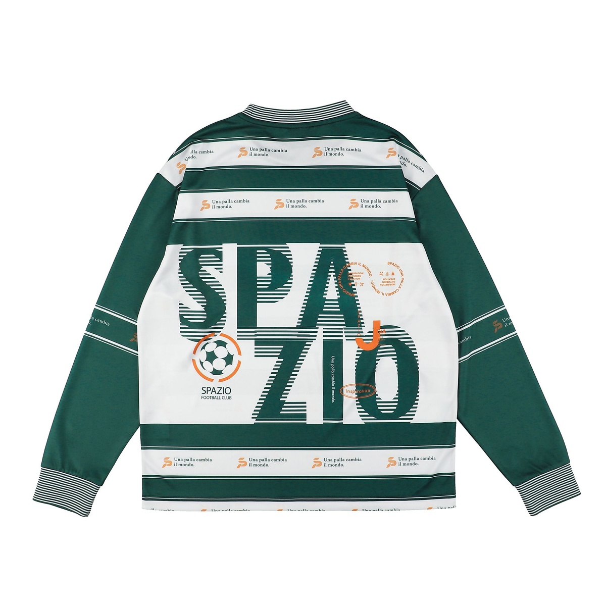 オーバーサイズ長袖ボーダープラシャツ(OVER SIZE LONG SLEEVE BORDER PRACTICE SHIRT)