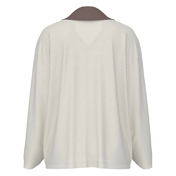 メッシュジャージロングスリーブトップ