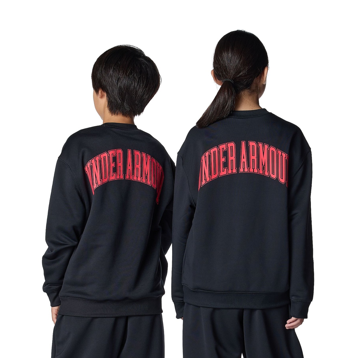 UA TECH TERRY OVERSIZED COLLEGE CREST LOGO CREW