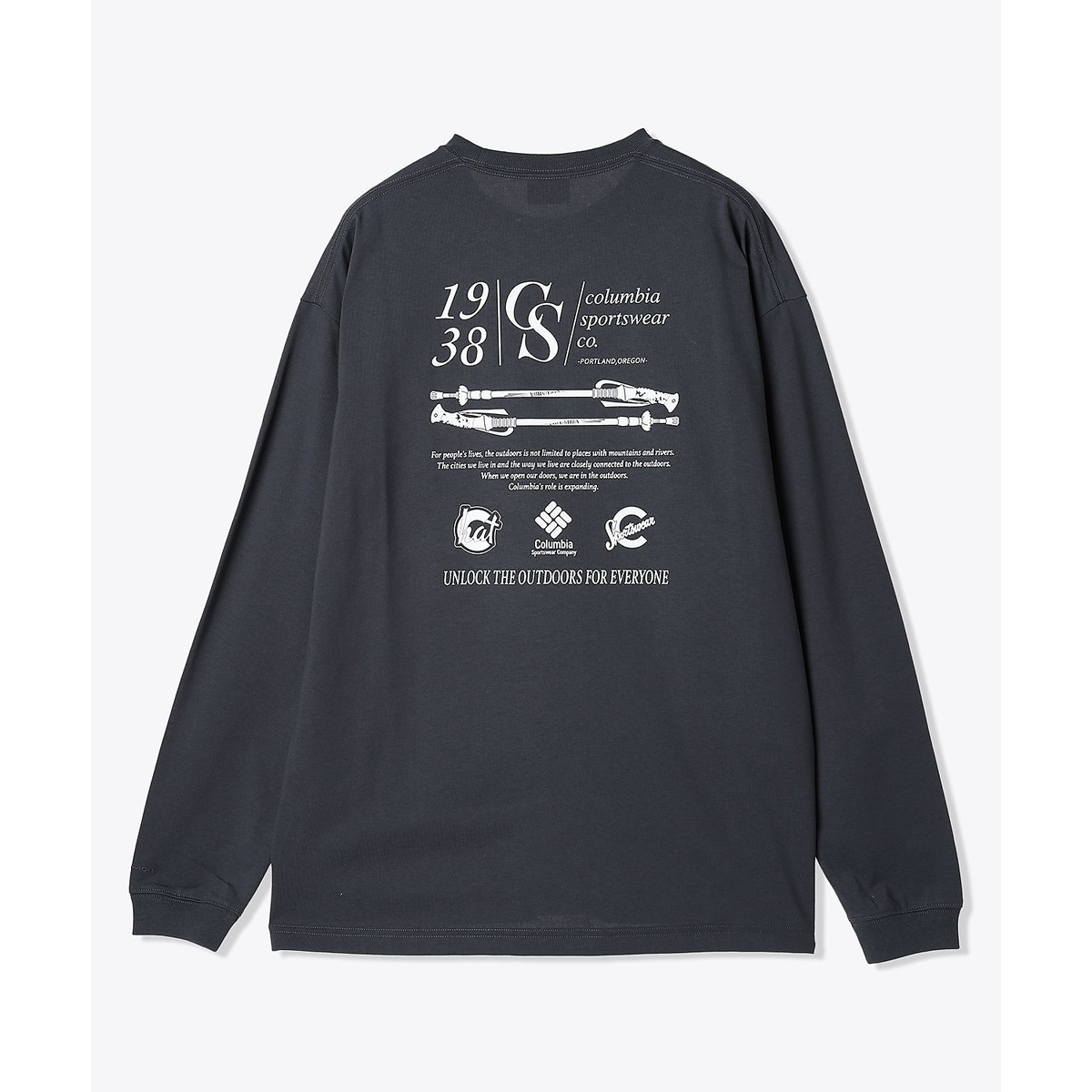 スタックブルックグラフィックロングスリーブTシャツ