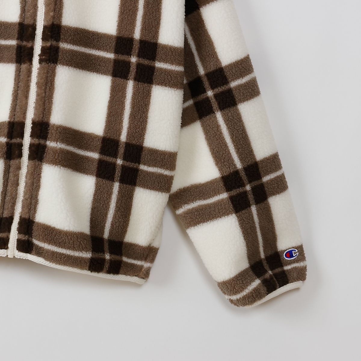 CHECK ZIP HOODED JACKET