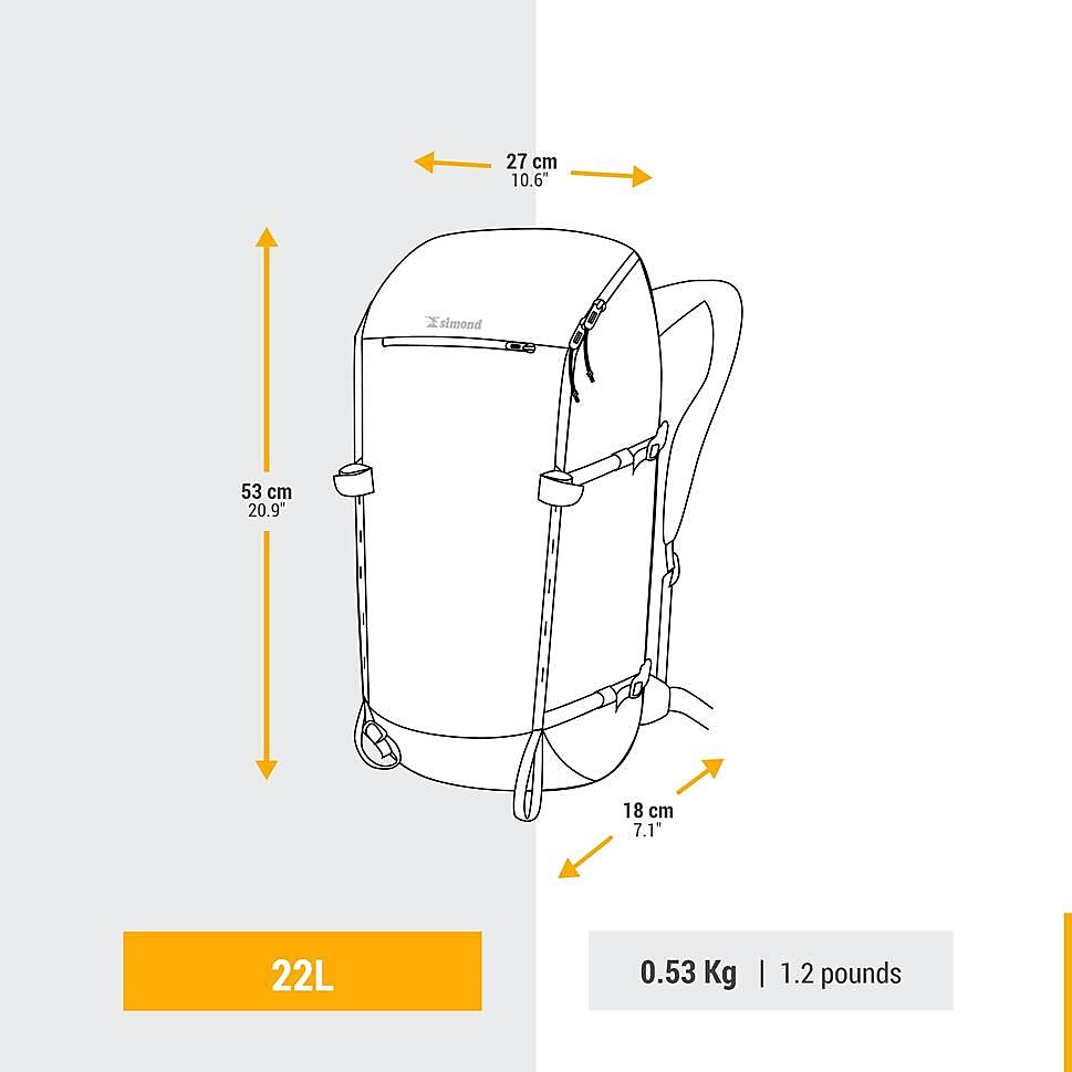トレッキングバックパック22LBLK