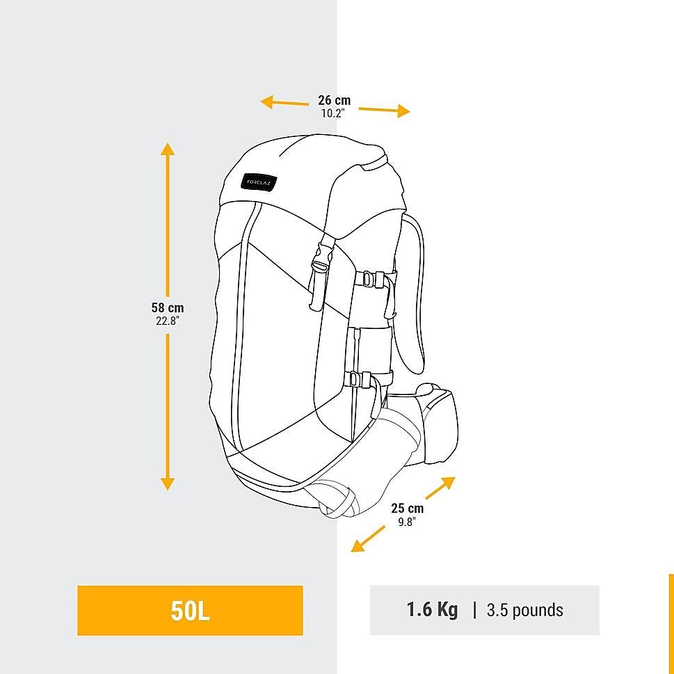 ハイキングメンズバックパック50LBLK