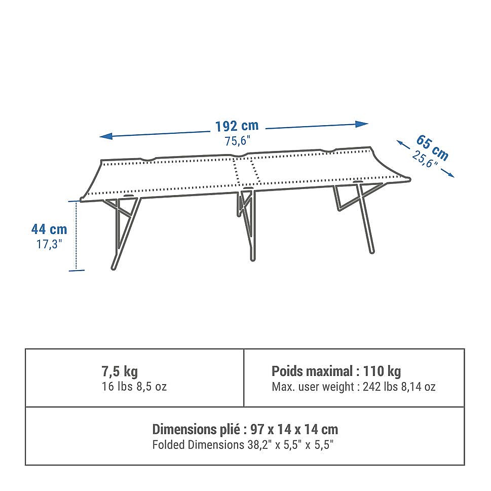 キャンプベッドSECOND65cm