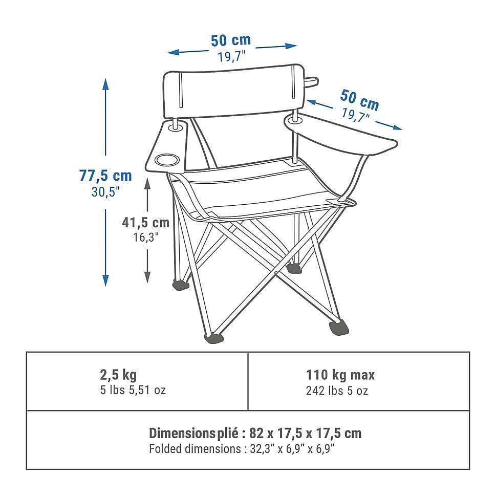 折りたたみアームチェア