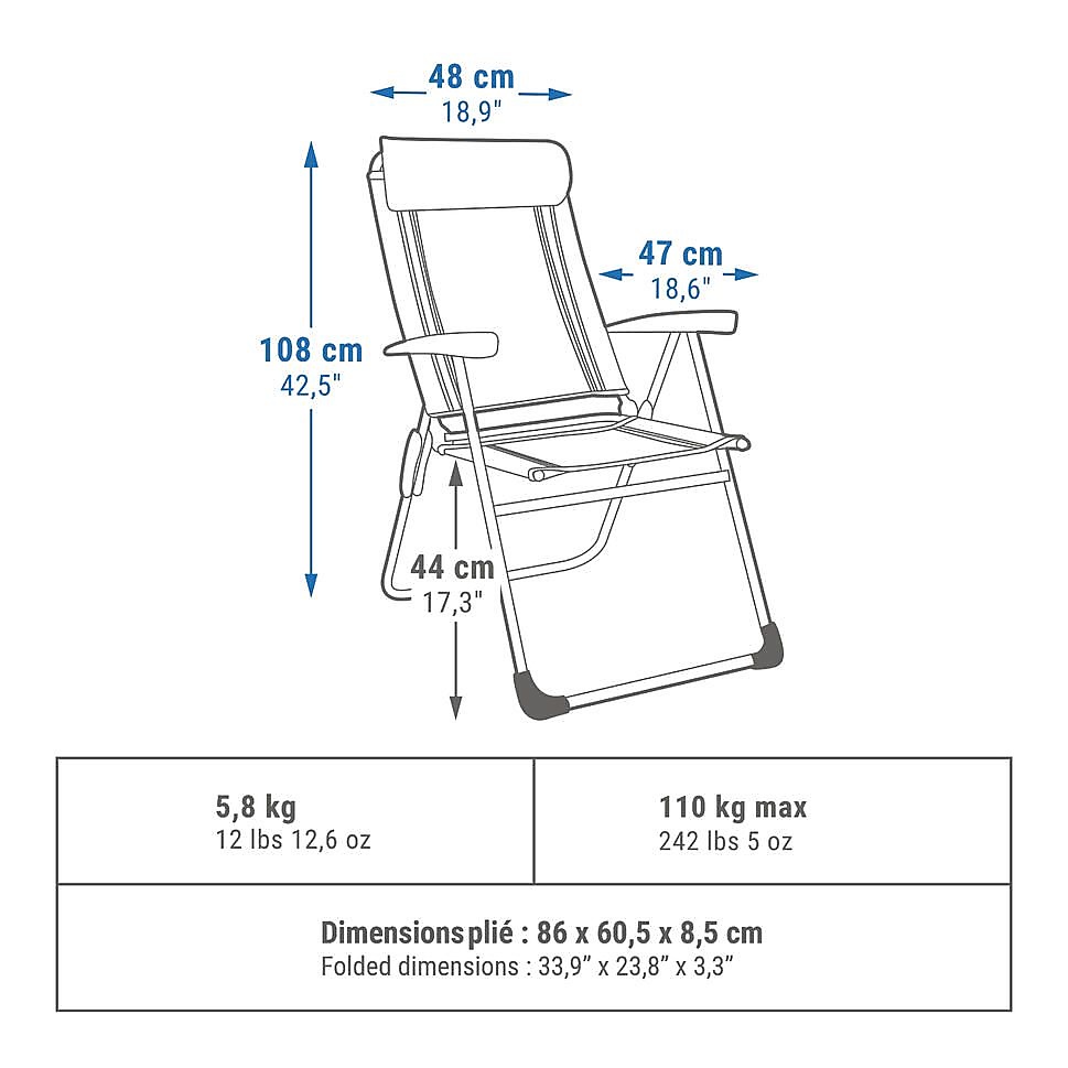 折りたたみリクライニングチェアKAK