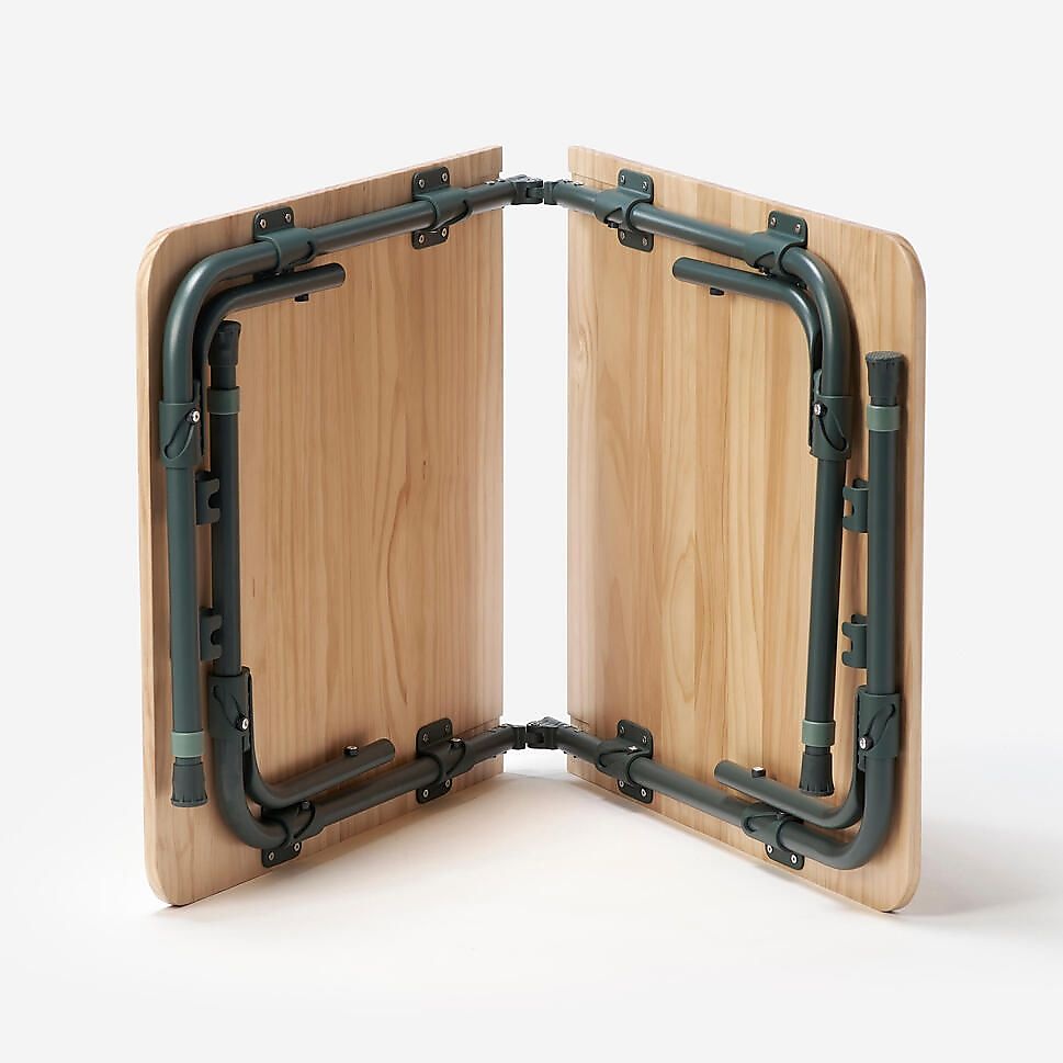 折りたたみ木製テーブルBEG