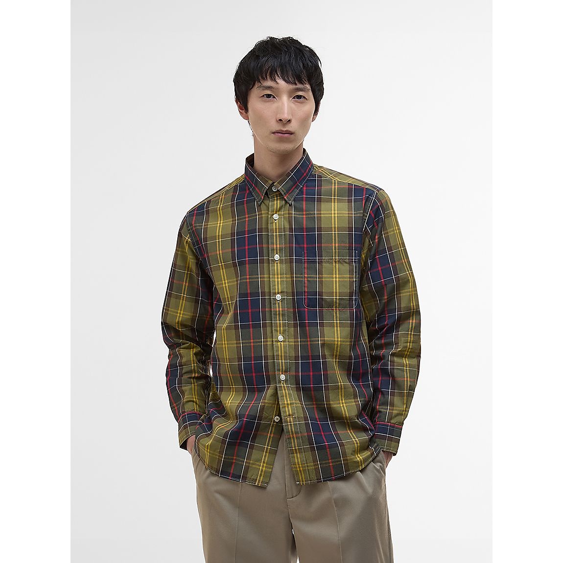 barbour taggon tartan os fit shirt