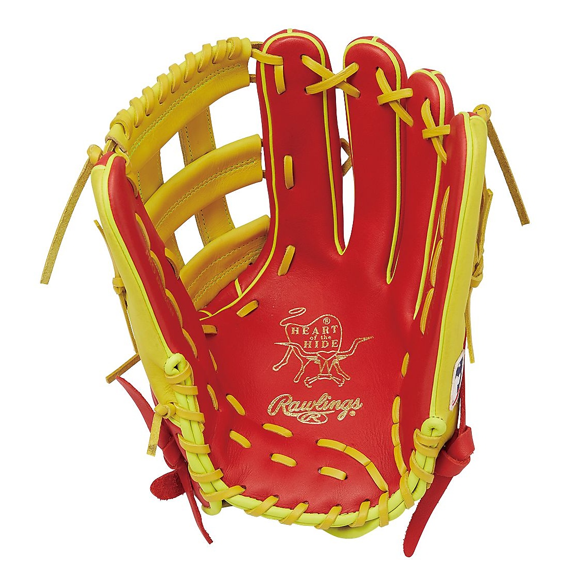 軟式 HOH MLB COLOR SYNC(エイチオーエイチエムエルビーカラーシンク)Y795FW - スカーレット/イエロー