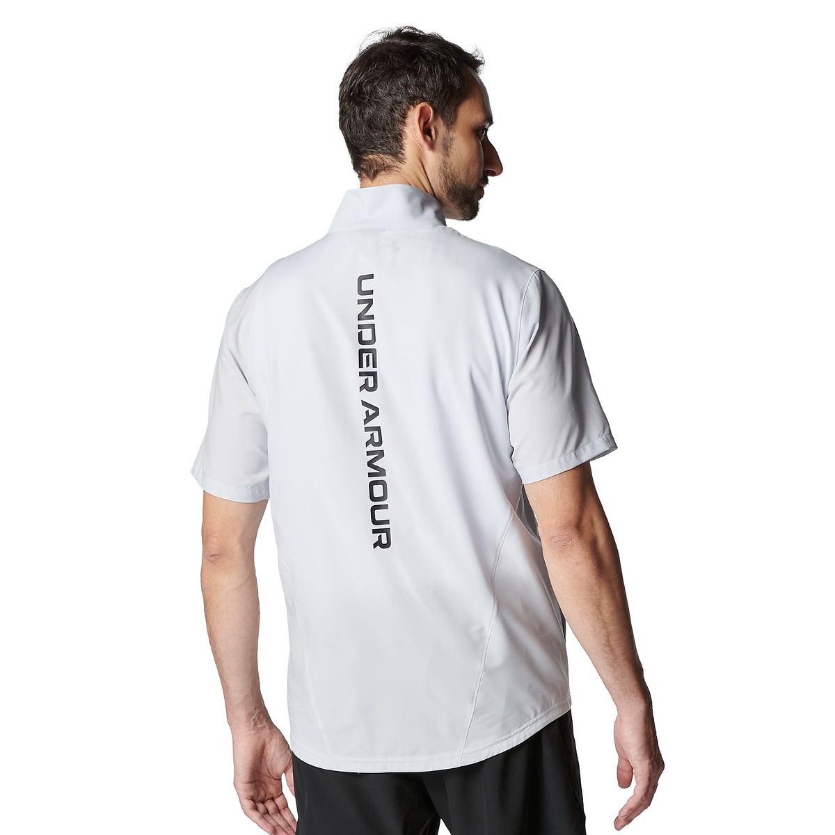 UA FRESH WOVEN FULL ZIP SHORT SLEEVE T-SHIRT