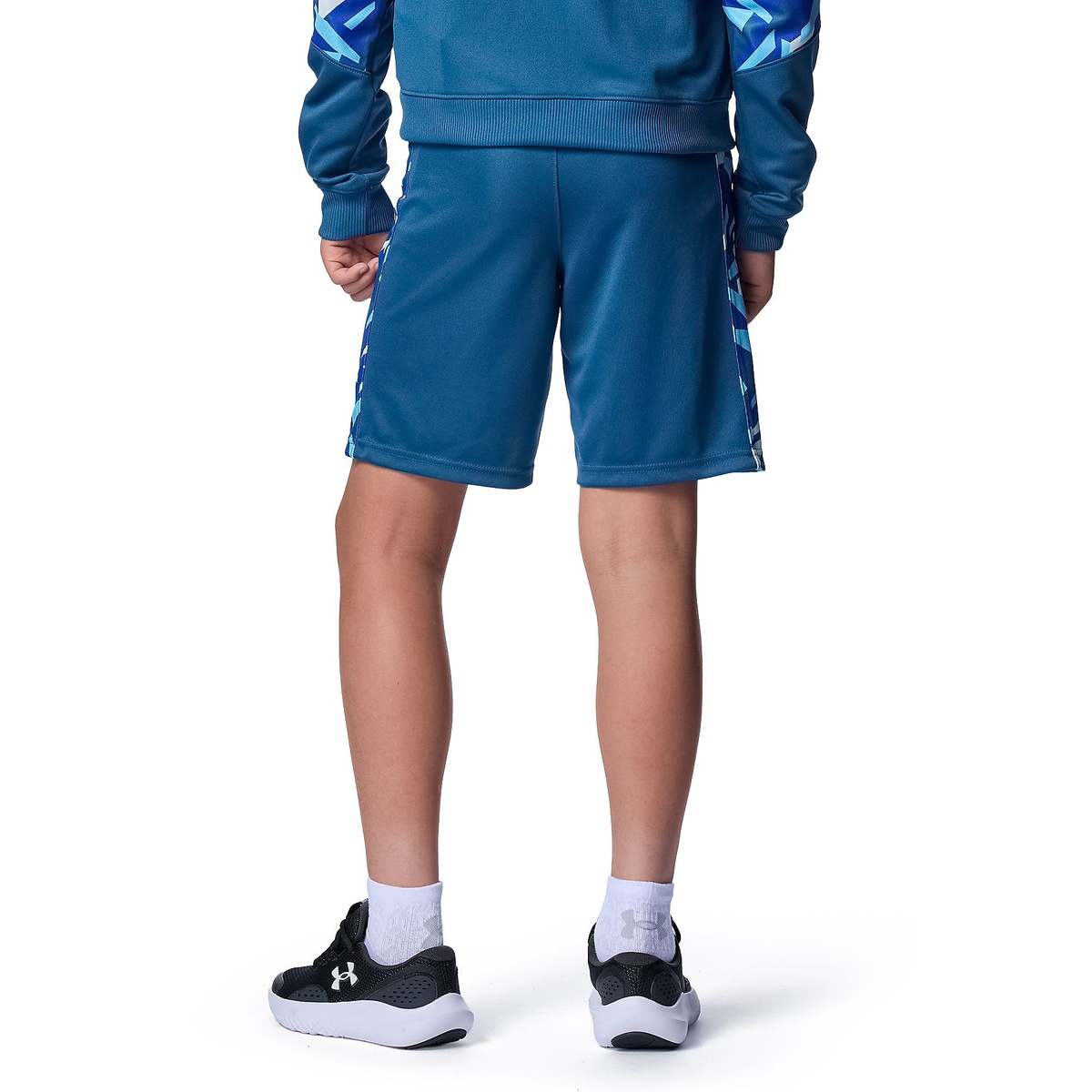 UA PRINT BLOCK TRACK SHORTS