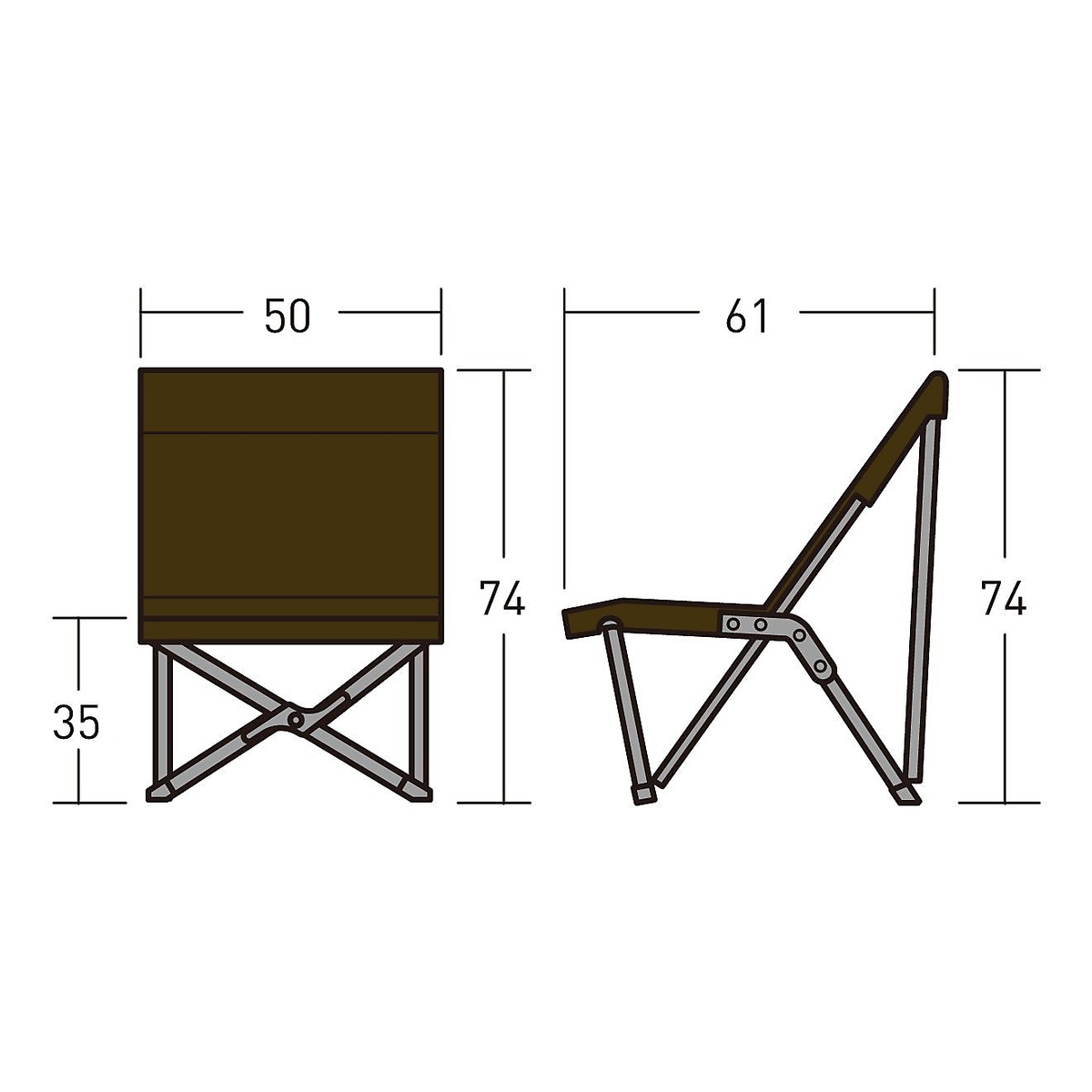 ローチェア 2　(アイボリー)