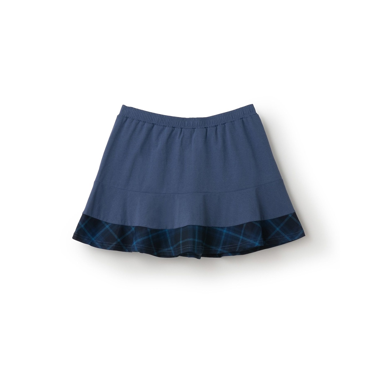 アシメレイヤードチェックフレアスコート