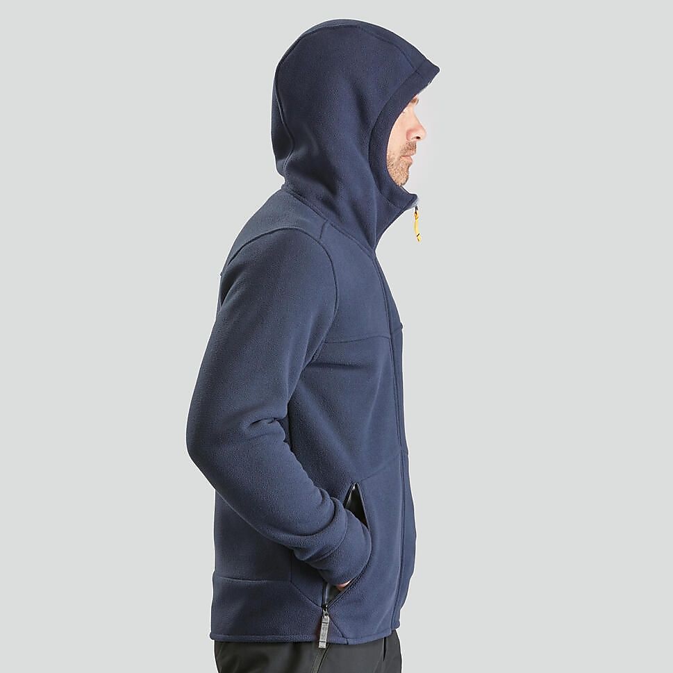 QUECHUAメンズフリースジャケットウォームSH500 BLU