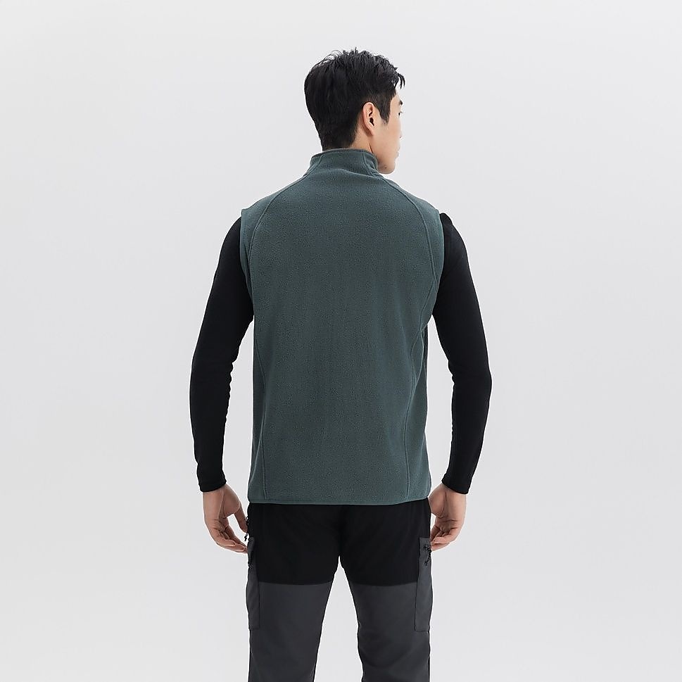 QUECHUAメンズフリースベストMH100 GRN