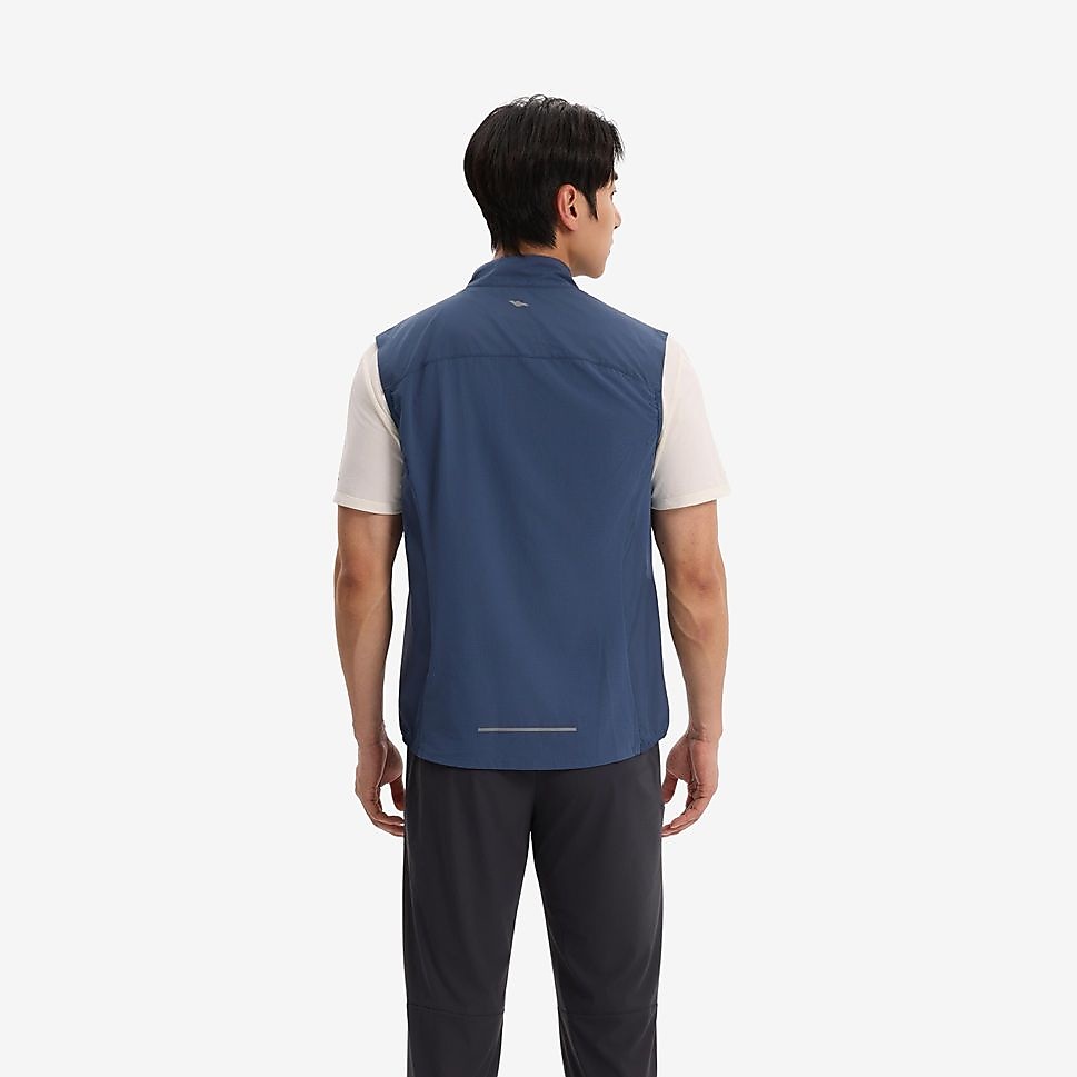 KIPRUNメンズ防風ノースリーブジャケットRUN500 BLU