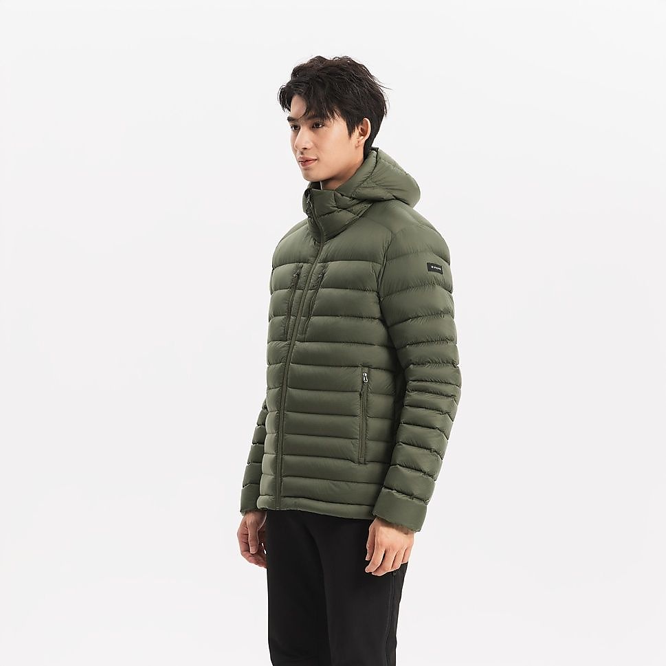 FORCLAZメンズダウンジャケット フード付きTREK500 KAK