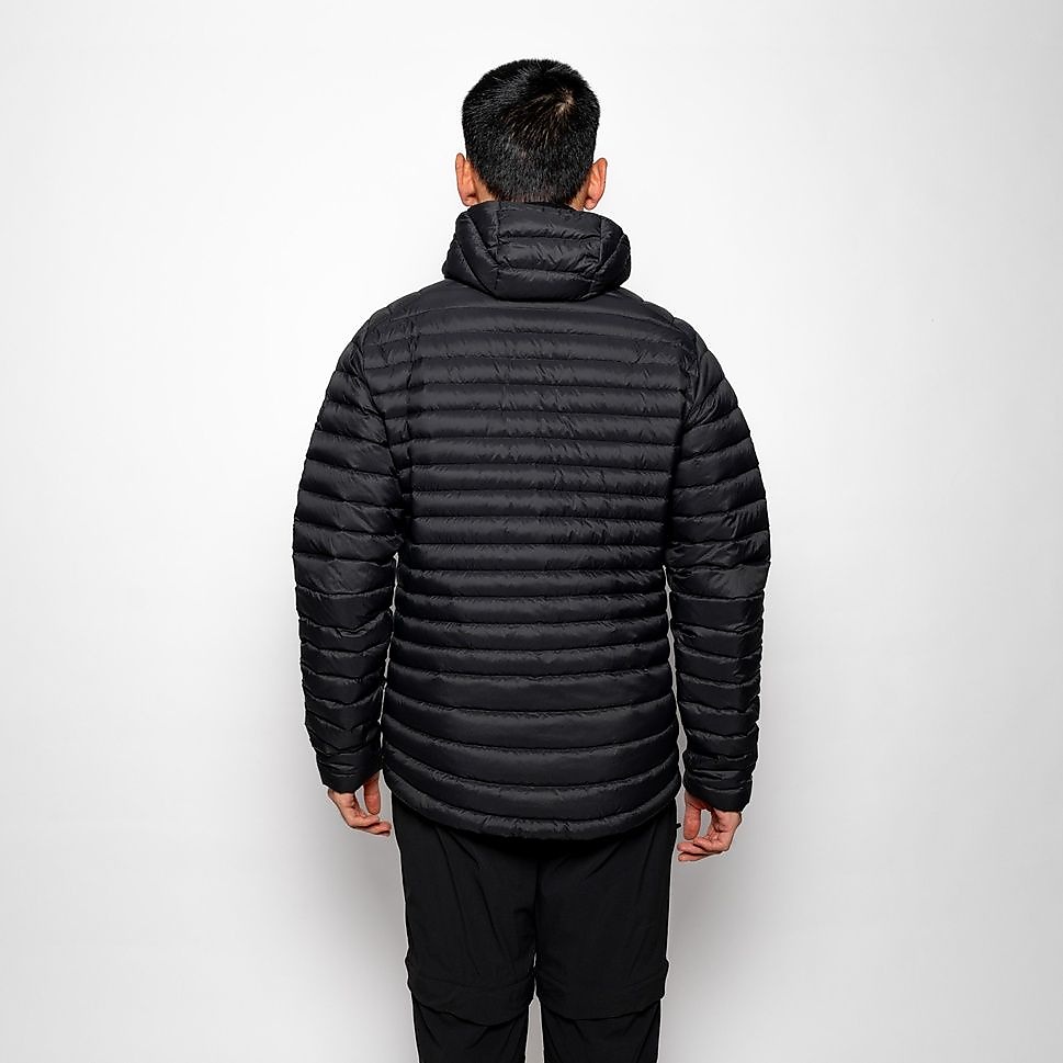 FORCLAZメンズダウンジャケット フード付きTREK100 BLK