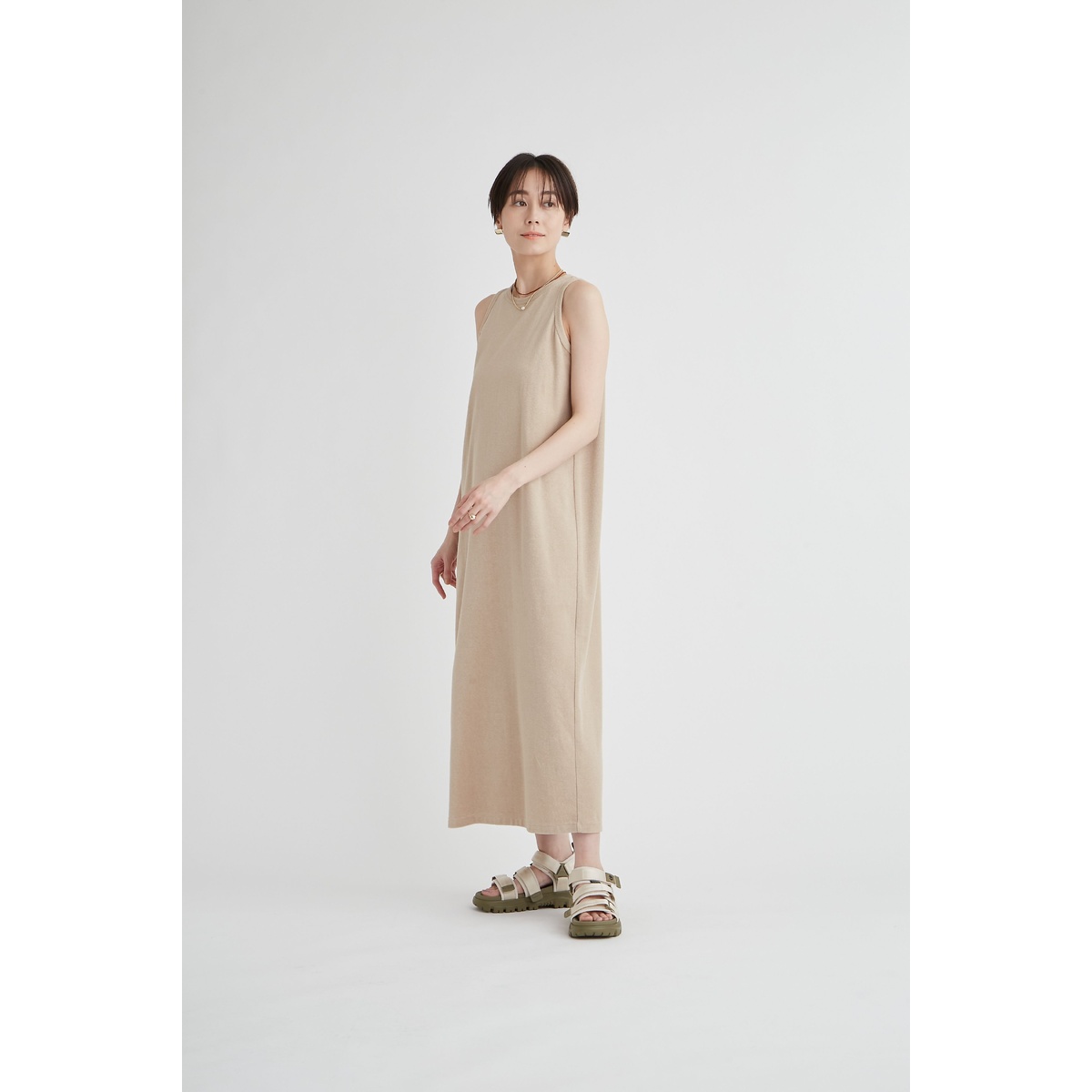 PlaXパイルコクーンワンピース