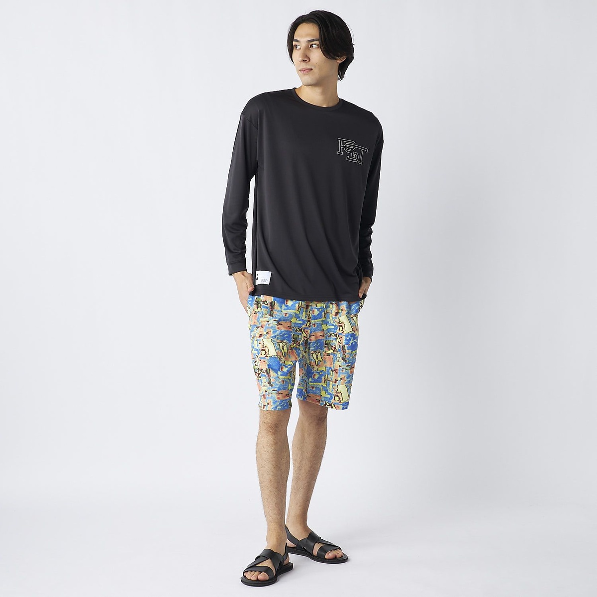 メンズRUSTYナガソデUVTシャツ