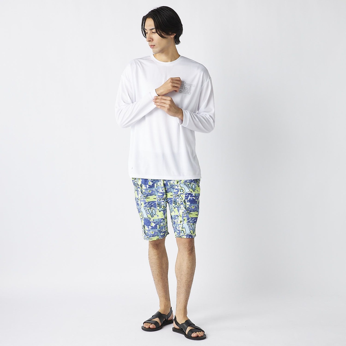 メンズRUSTYナガソデUVTシャツ