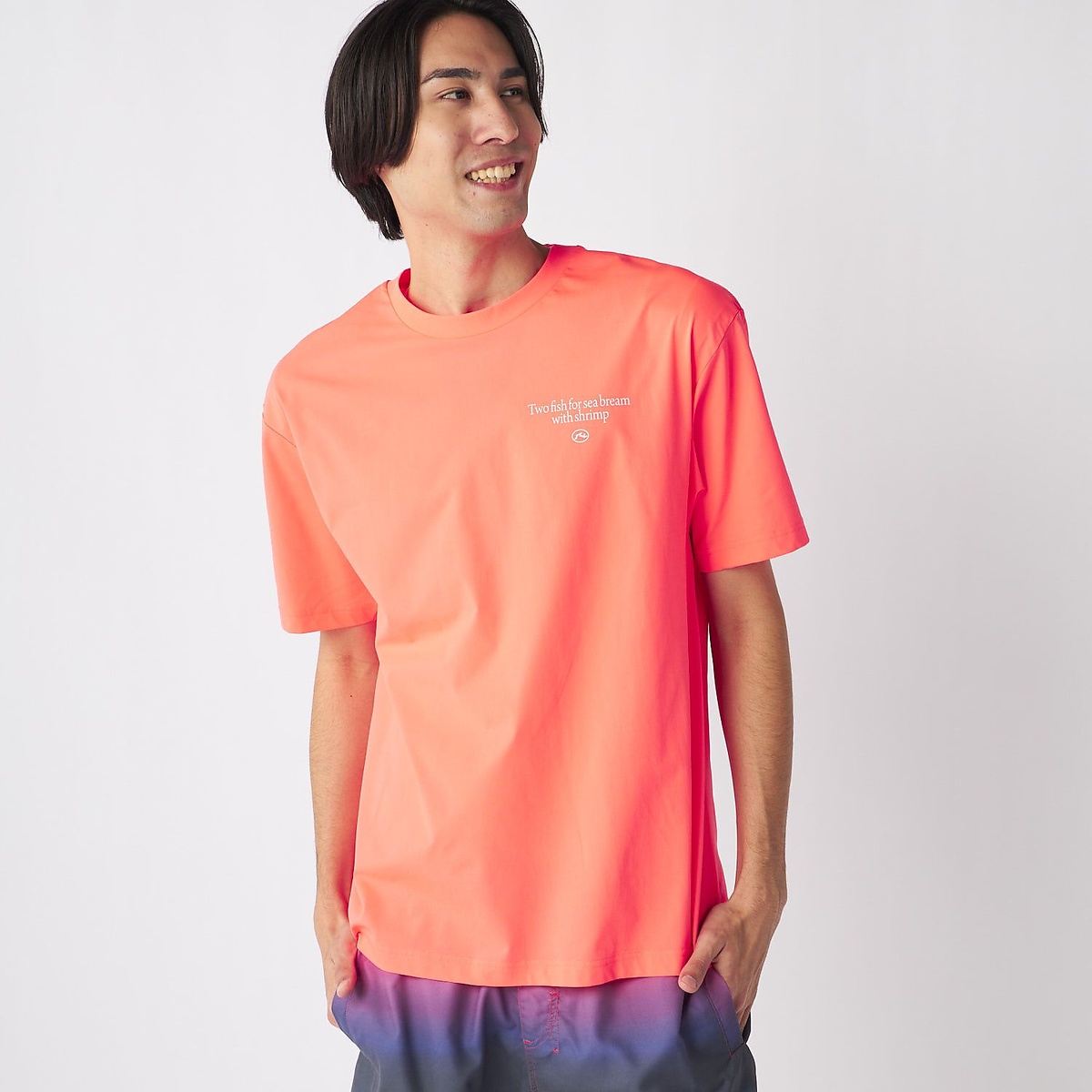 メンズRUSTYハンソデUVTシャツ