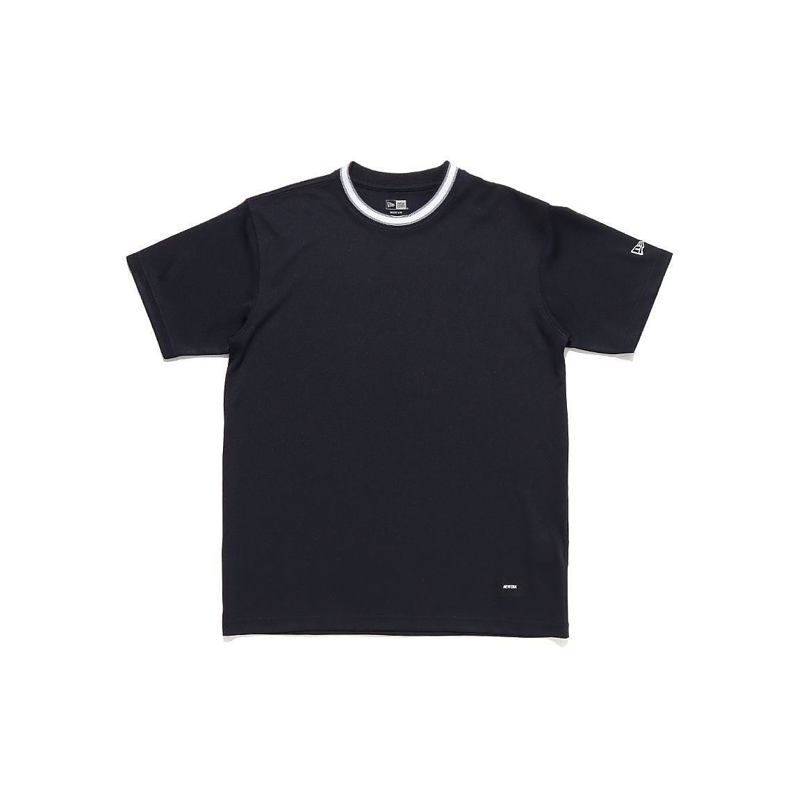 PAB SS TECH STRIPE COLLAR TEE NVY
