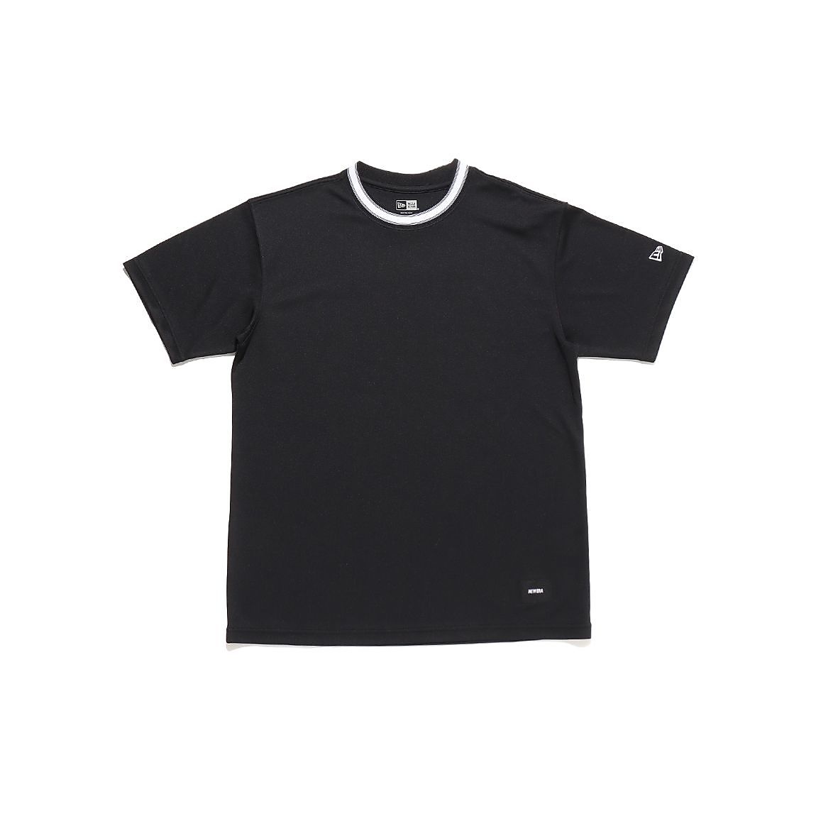 PAB SS TECH STRIPE COLLAR TEE BLK