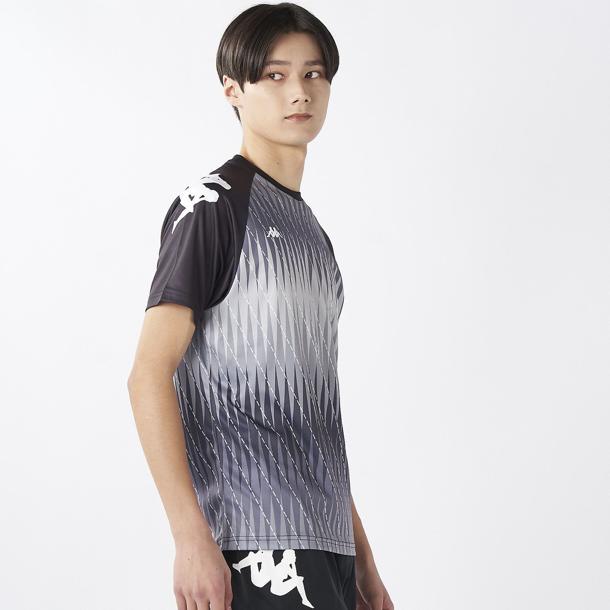 Kappa Jr 半袖シャドー柄シャツ