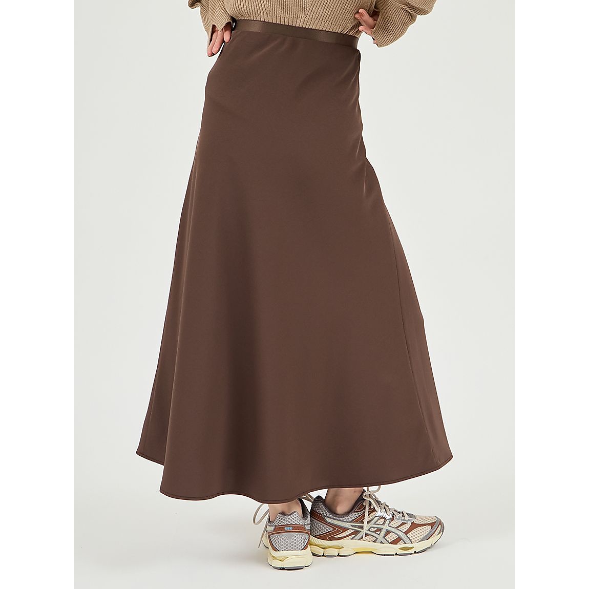 ゴムウエストナロースカート