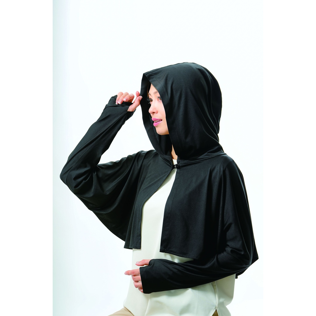 UV＆クールフード付きボレロ