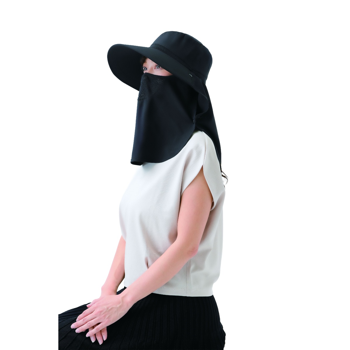 UV＆クールフェイスカバー付き3WAY帽子