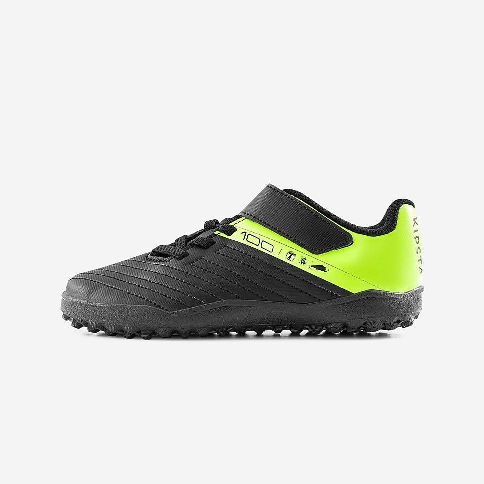 Decathlon キッズ サッカースパイク 面ファスナー 100 Easy Turf BLK
